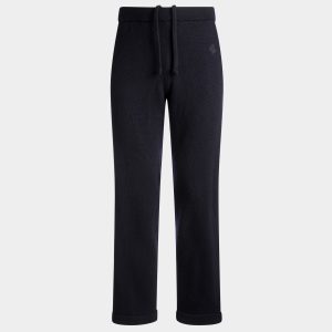 Adrien Brody Travel Collection Sweatpants In Navy Blue Wool Blend