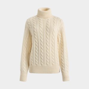 Turtleneck in Ivory Wool