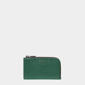 Bord Leather Card Holder In Green