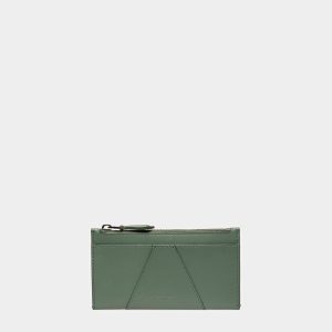 Adley Leather Business Card Holder In Sage