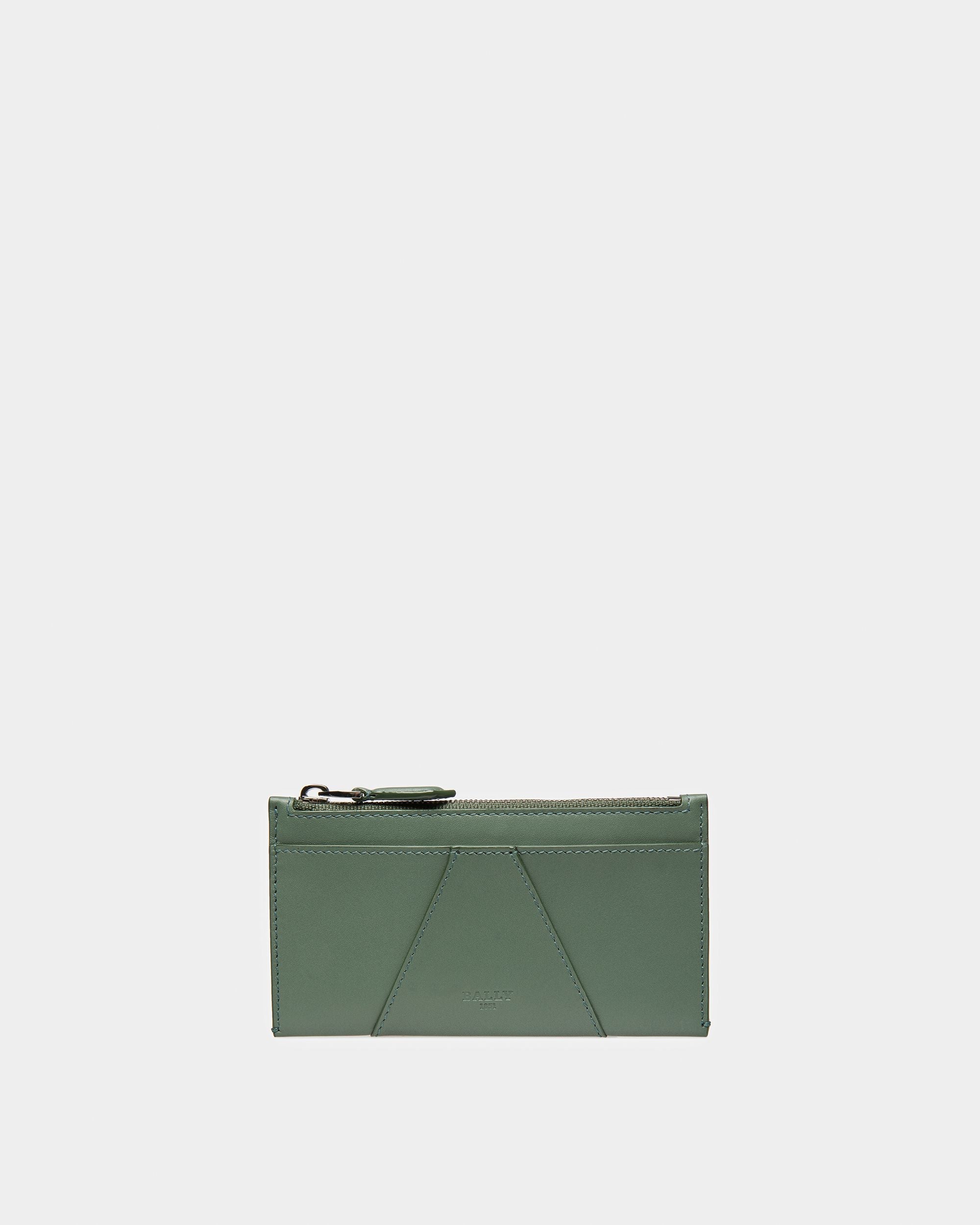 Adley Leather Business Card Holder In Sage