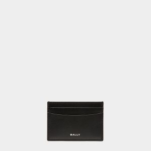 Busy Bally Card Holder in Black Leather