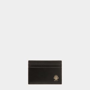 Beckett Card Holder in Black Leather