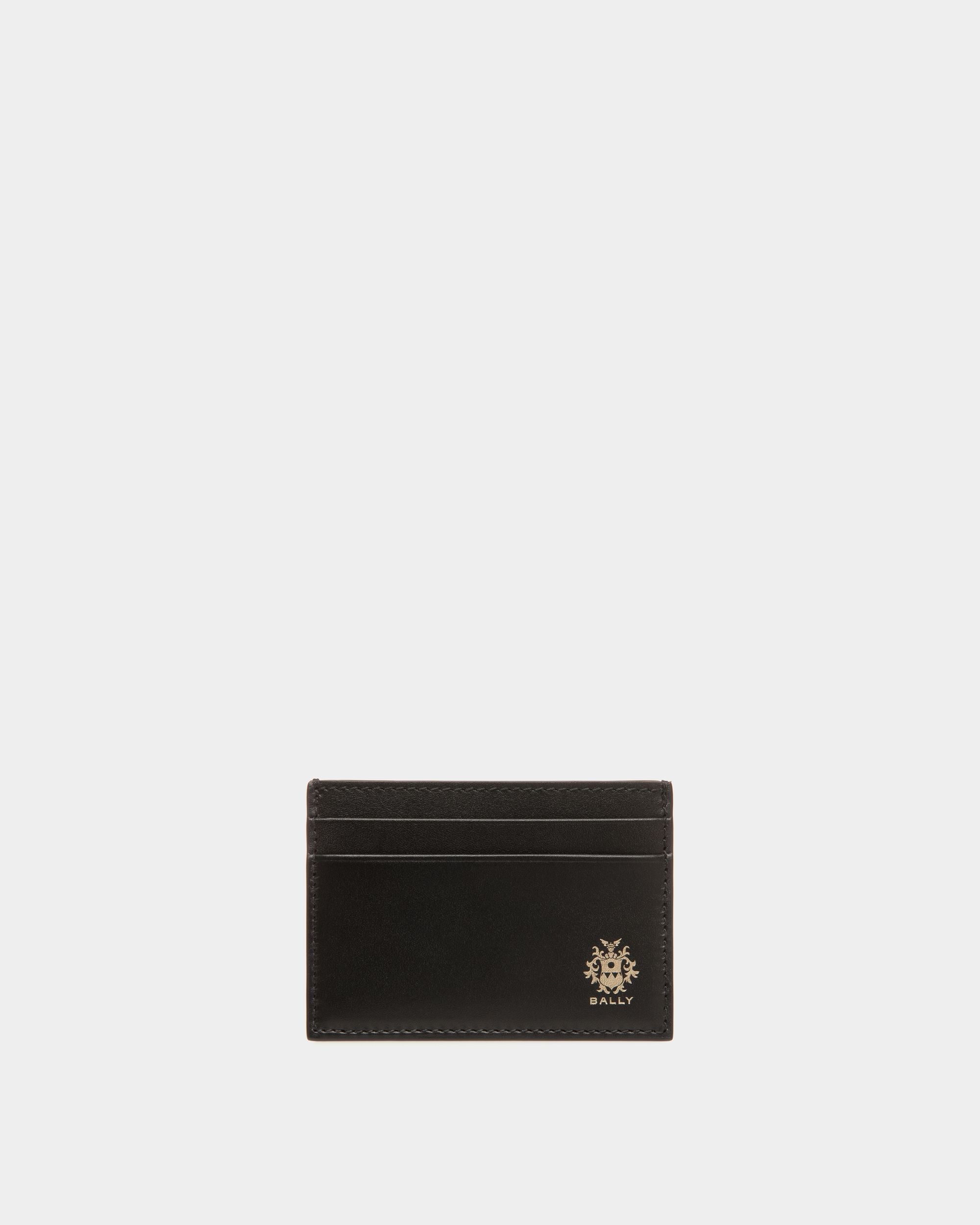 Beckett Card Holder in Black Leather