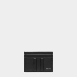 Mythos Card Holder In Black Recycled Leather