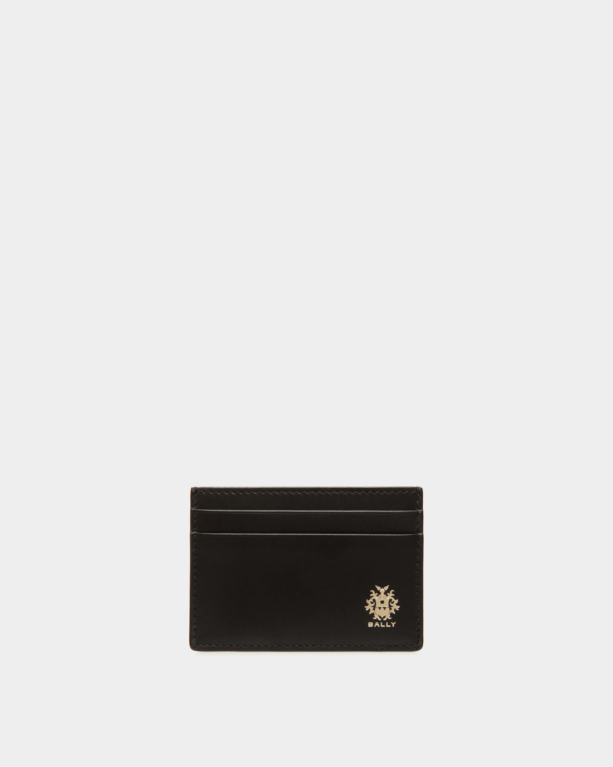 Beckett Card Holder in Black Leather