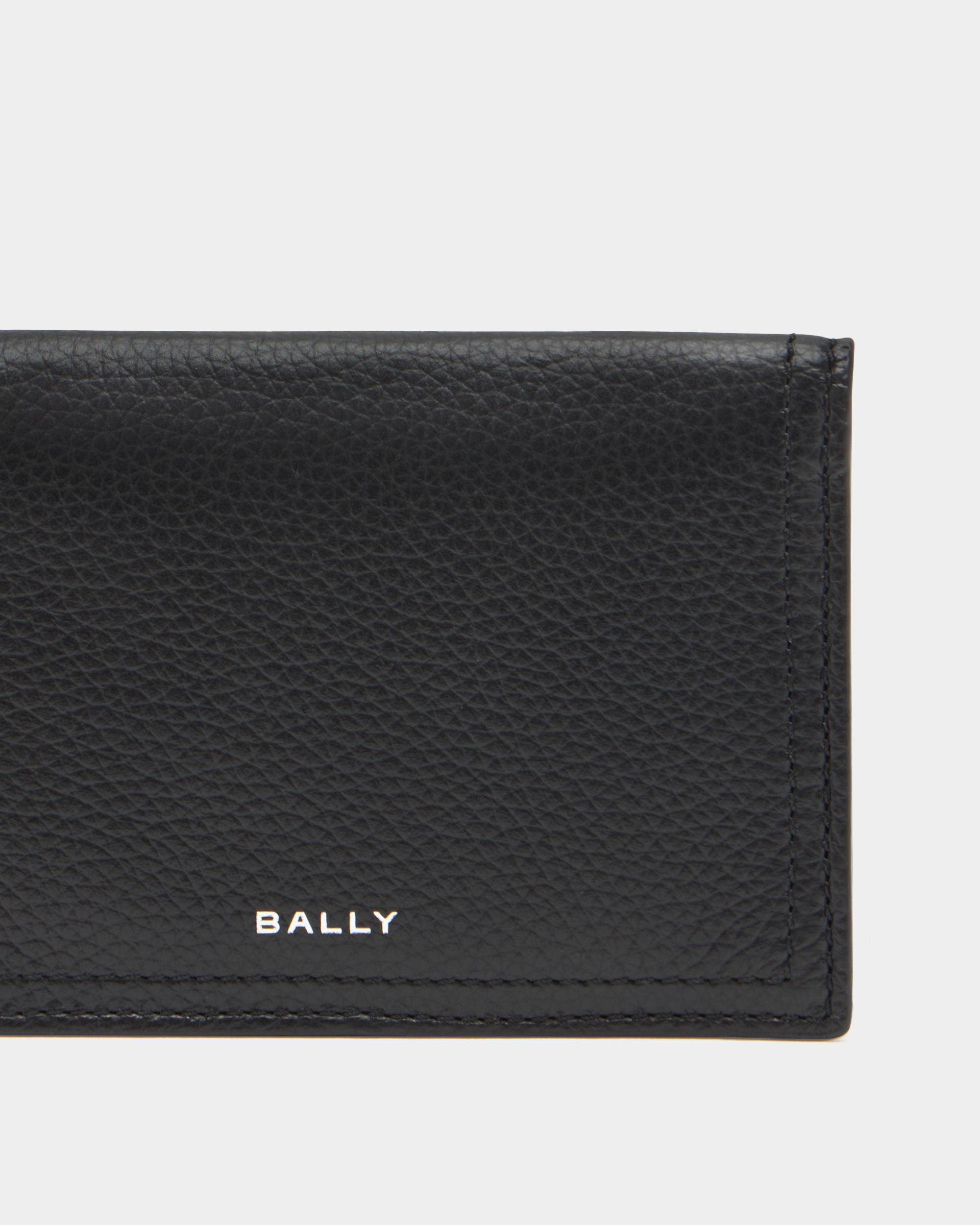 Capitol Card Holder in Black Grained Leather - Image 4