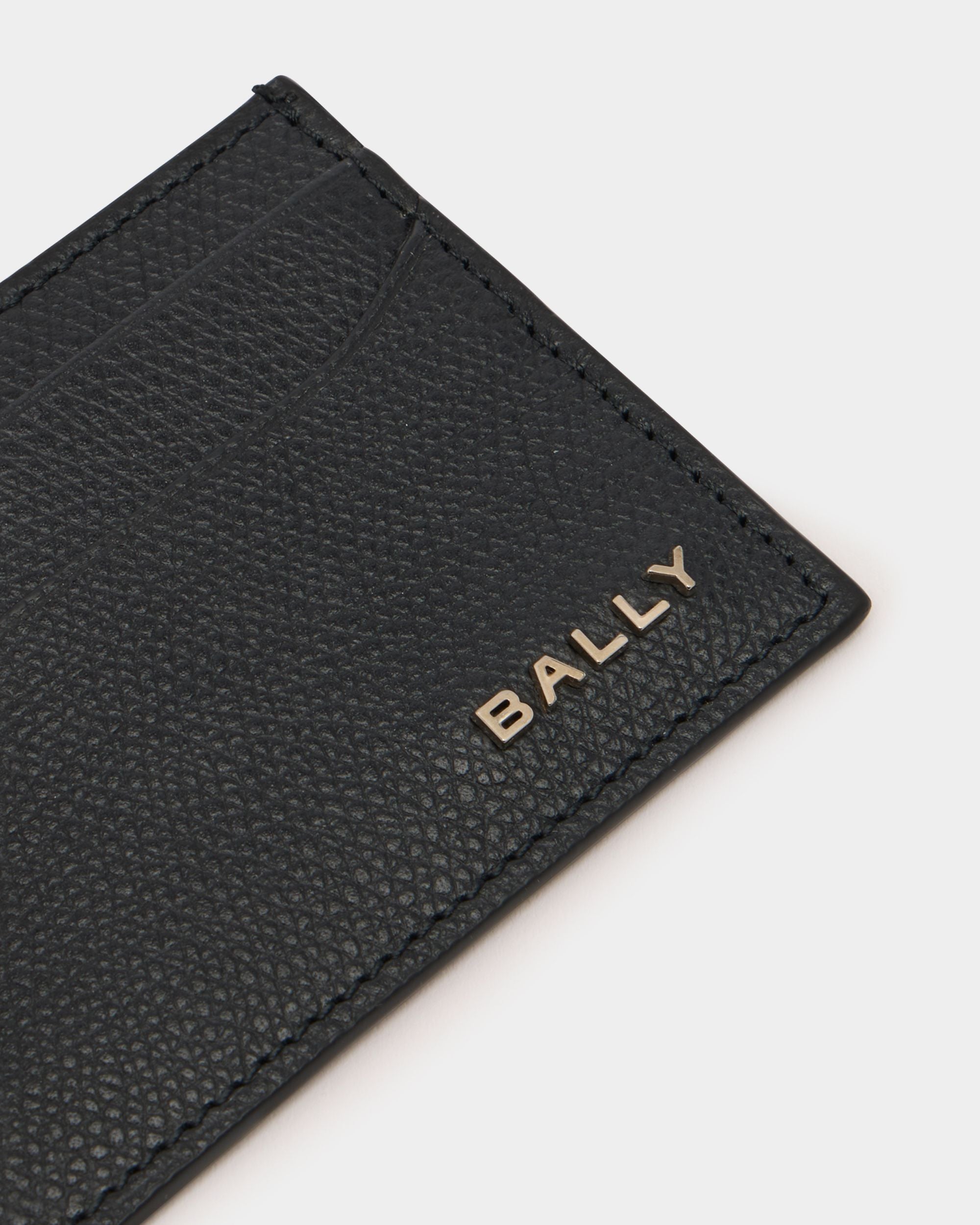 Bally Essential Card Holder in Black Grained Leather - Image 4