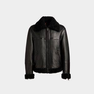 Adrien Brody Travel Collection Blouson In Black Leather