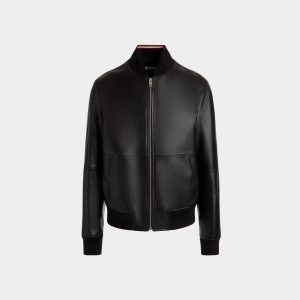 Bomber in Black Leather