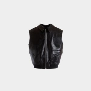 Vest in Black Leather