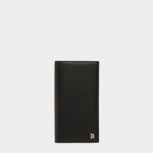 Continental Wallet in Black Embossed Leather