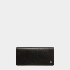Continental Wallet in Black Embossed Leather