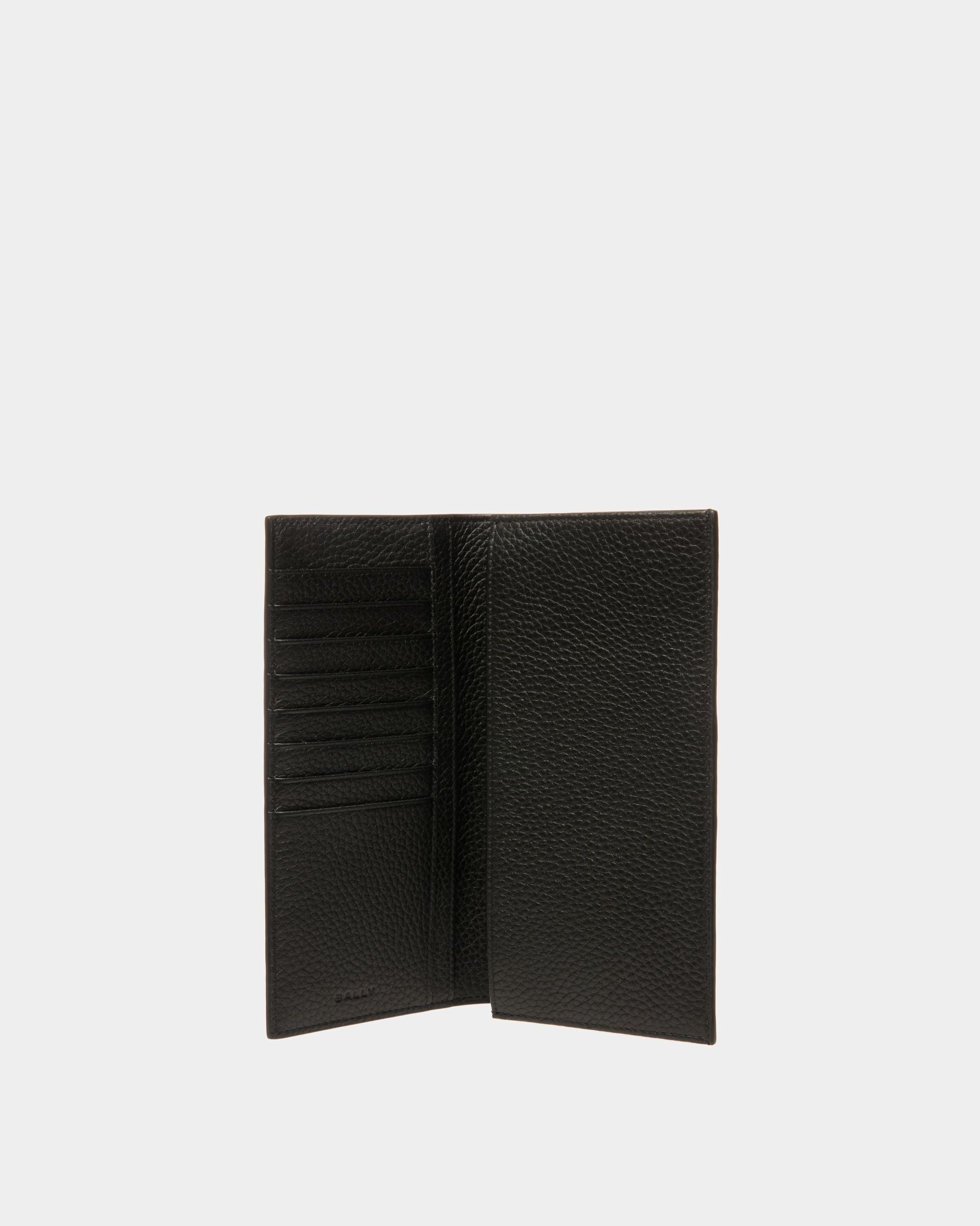 Ribbon Continental Wallet in Black Grained Leather - Image 3