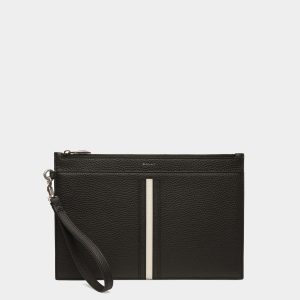 Ribbon Necessaire In Black Leather