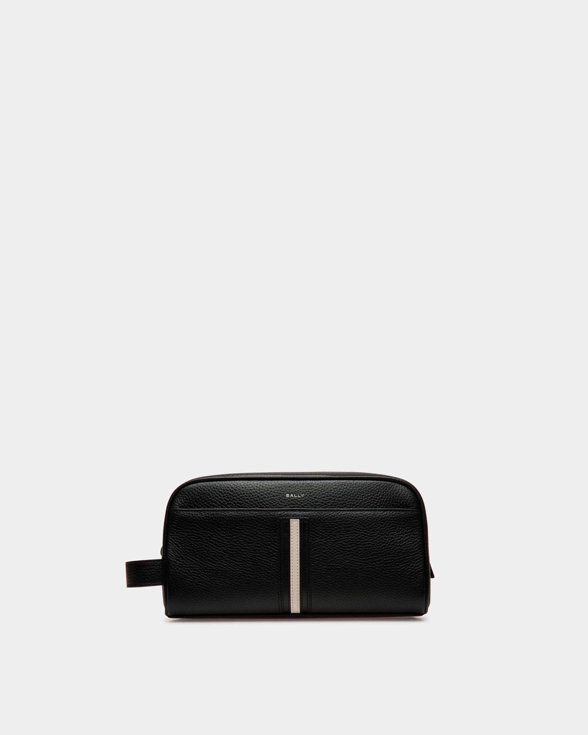 Ribbon Necessaire In Black Leather