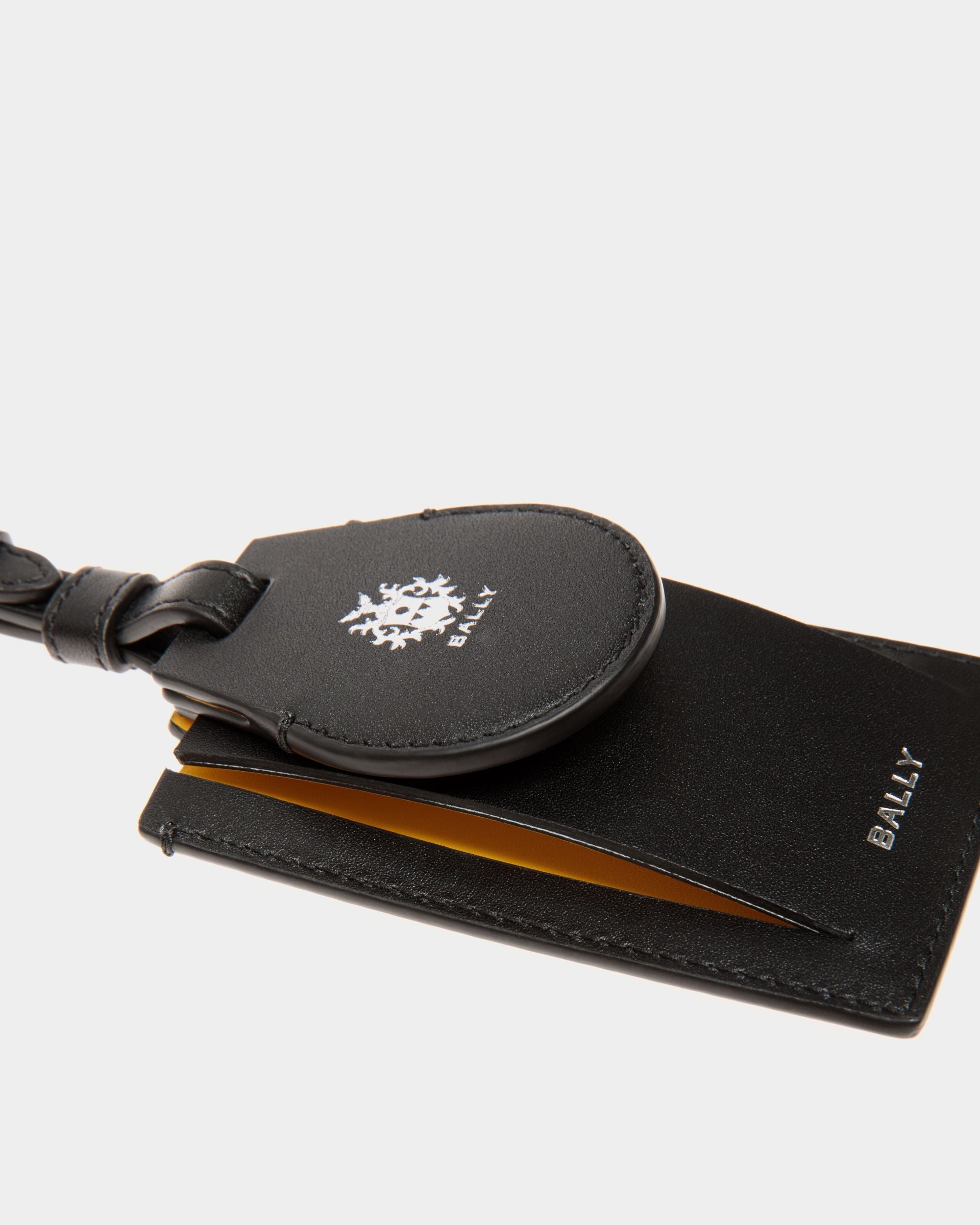 Adrien Brody Travel Collection Luggage Tag In Black And Yellow Leather - Image 3