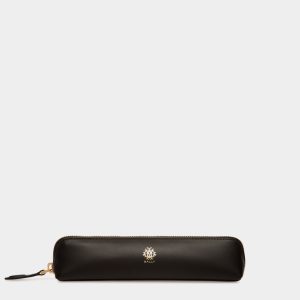Beckett Pencil Case in Black Leather