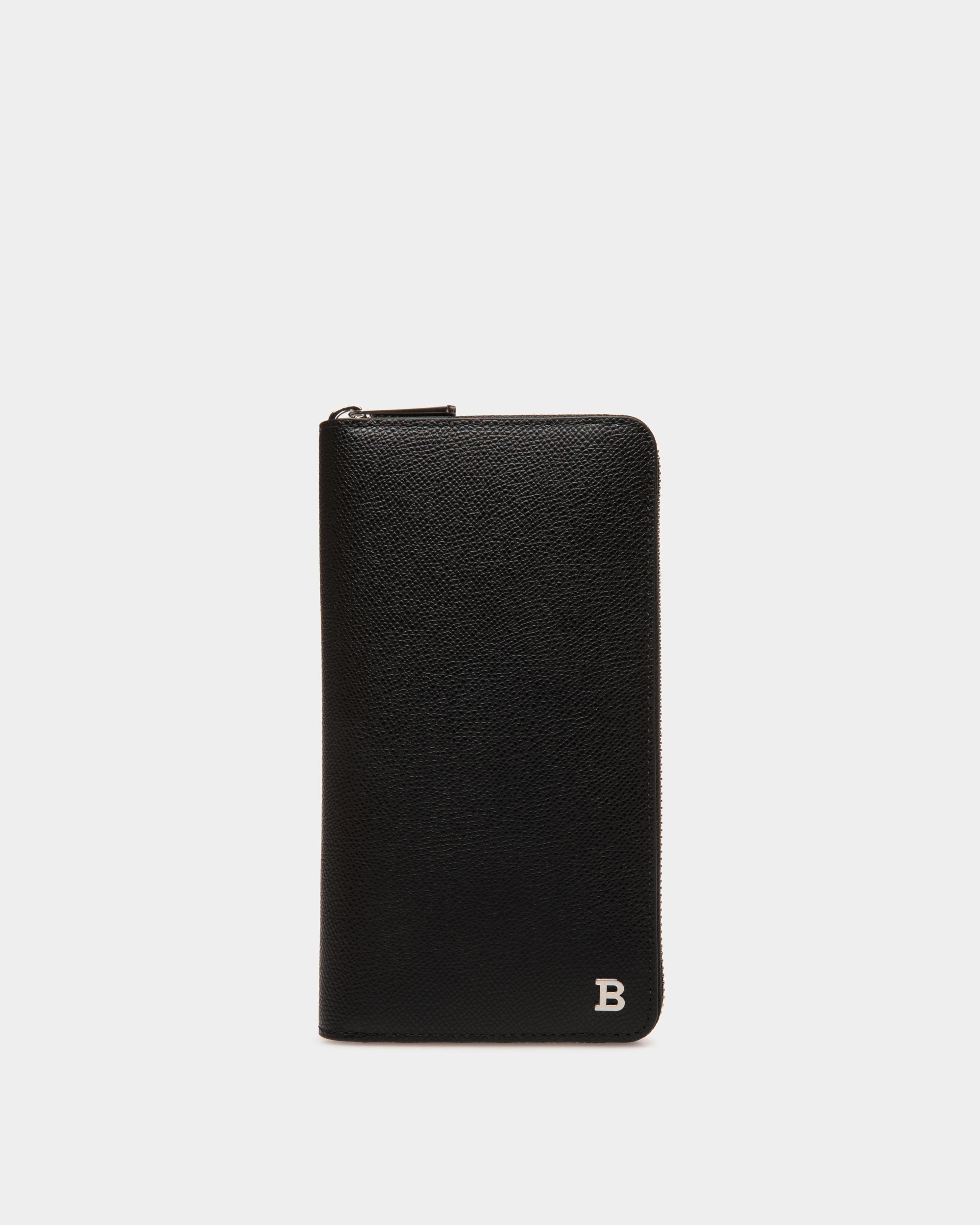 Travel Wallet in Black Embossed Leather