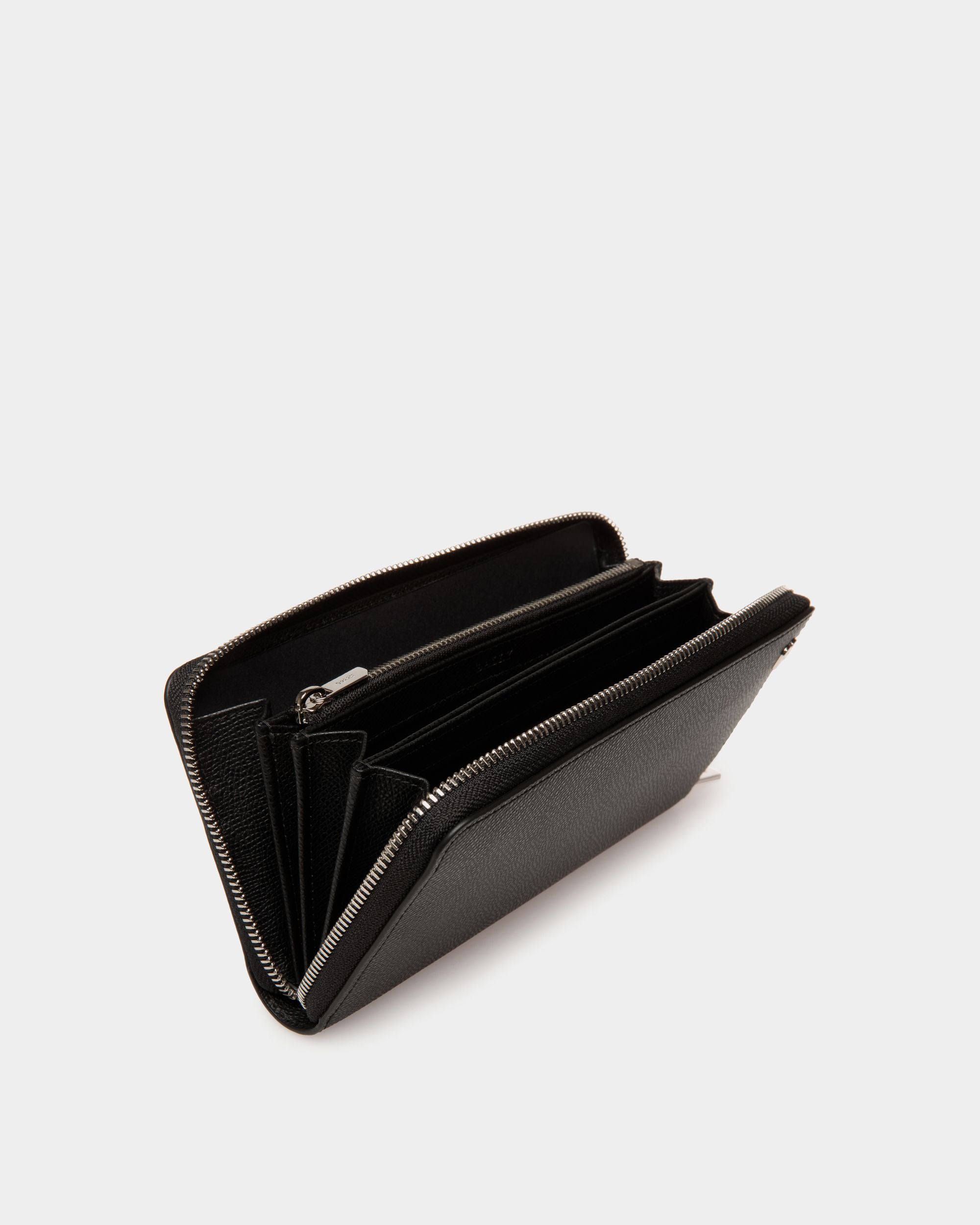 Travel Wallet in Black Embossed Leather - Image 3