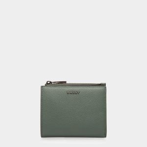 Bunner Leather Wallet In Sage And Black
