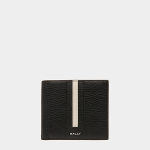 Ribbon ID Coin Wallet In Black Leather