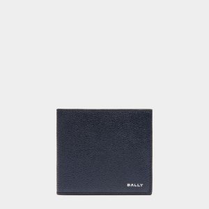 Flag Bifold Wallet in Blue Leather
