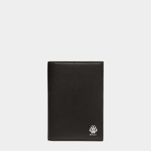 Adrien Brody Travel Collection Passport Case In Black And Yellow Leather