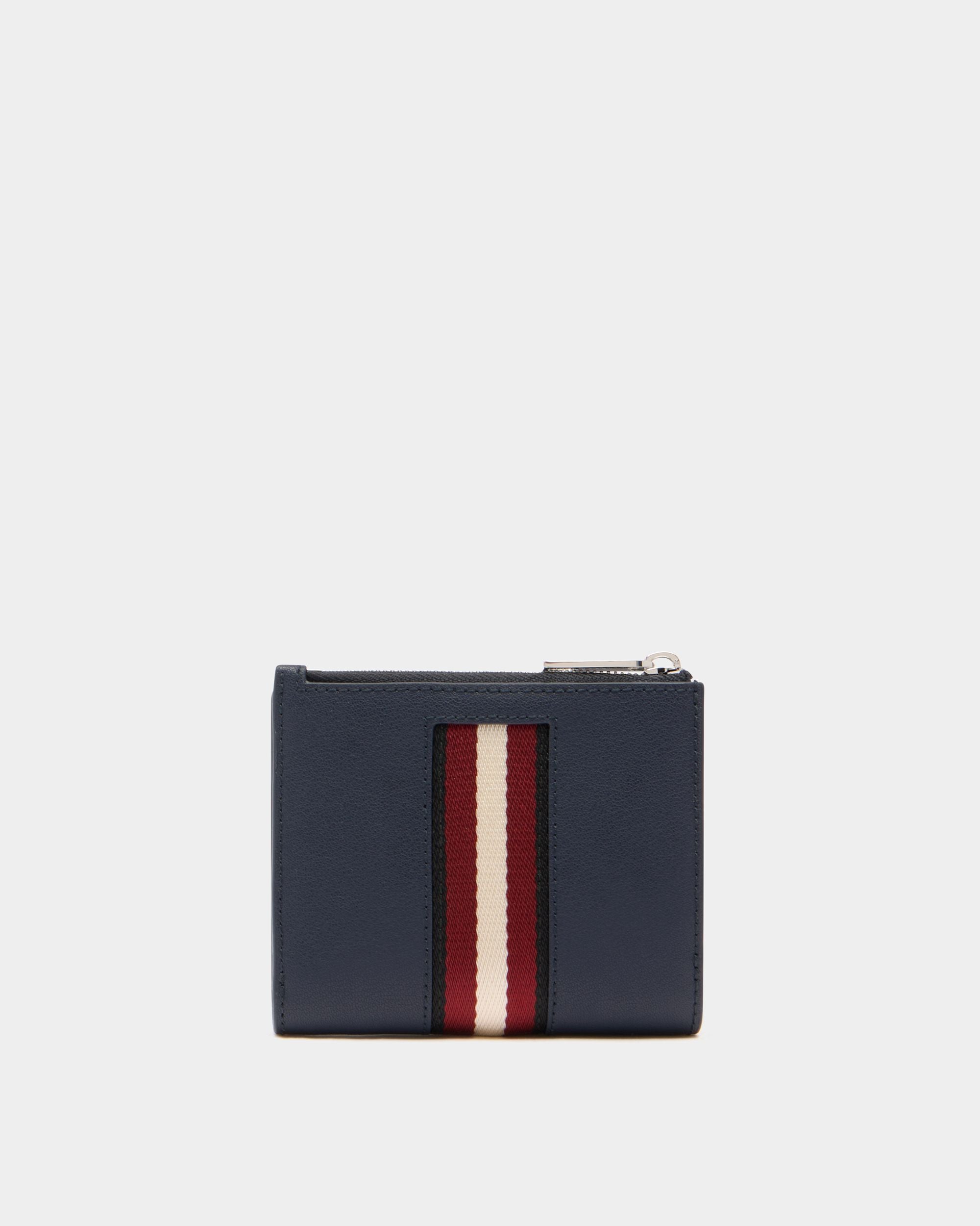 Wallet in Navy Blue Leather With a Bally Ribbon - Image 2