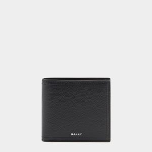 Capitol Wallet in Black Grained Leather