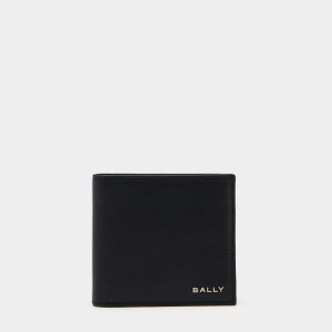 Bally Essential Wallet in Black Grained Leather