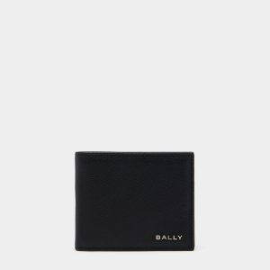 Bally Essential Wallet in Black Grained Leather