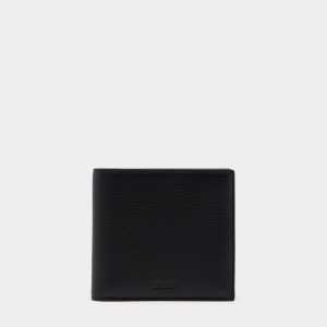 York Bifold Wallet in Black Grained Leather
