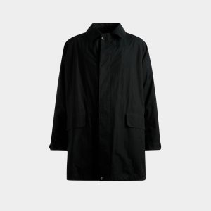 Duster Coat In Black Polyamide