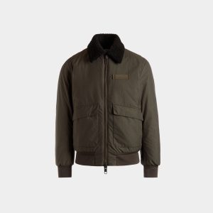 Adrien Brody Travel Collection Blouson In Olive Green Nylon