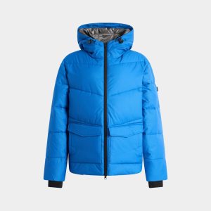 Puffer Jacket in Blue Nylon Fabric