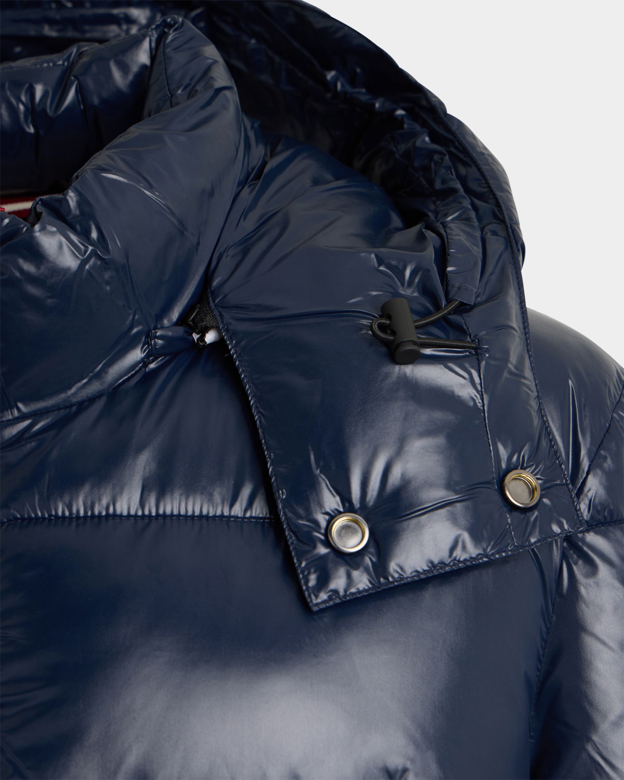 Puffer Jacket in Navy Blue Nylon - Image 2