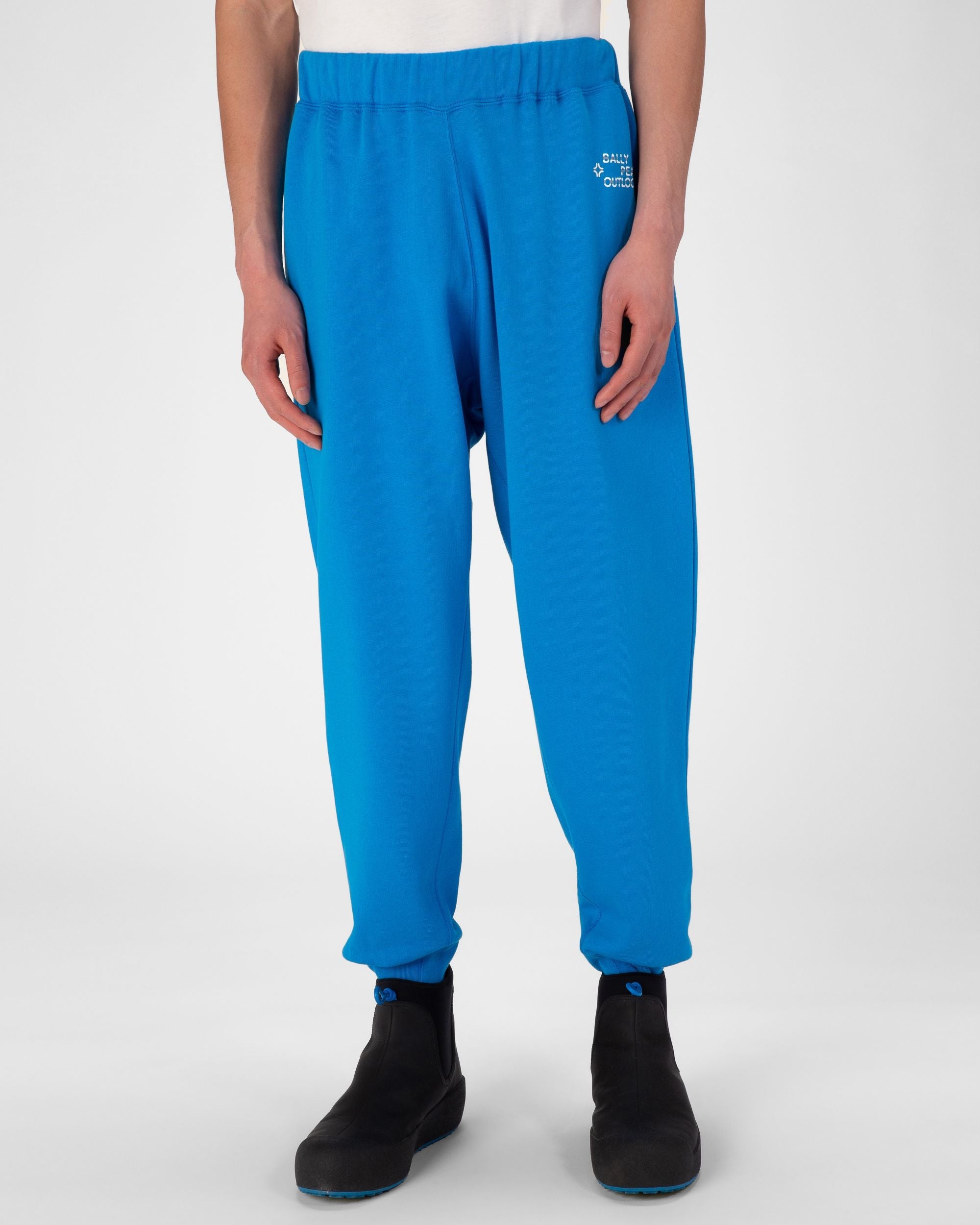Organic Cotton Joggers In Blue - Image 3