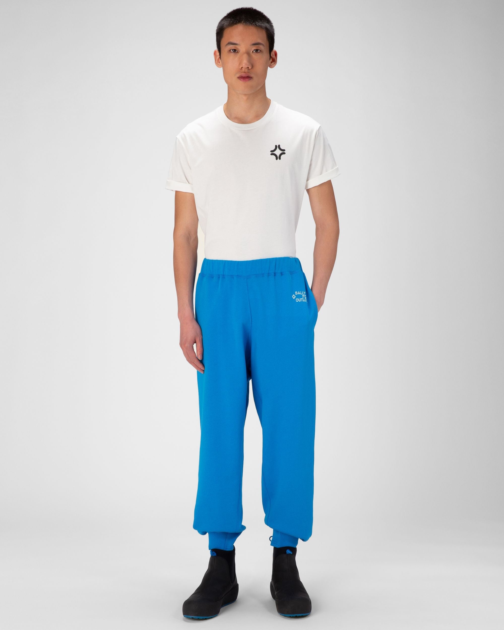 Organic Cotton Joggers In Blue - Image 5