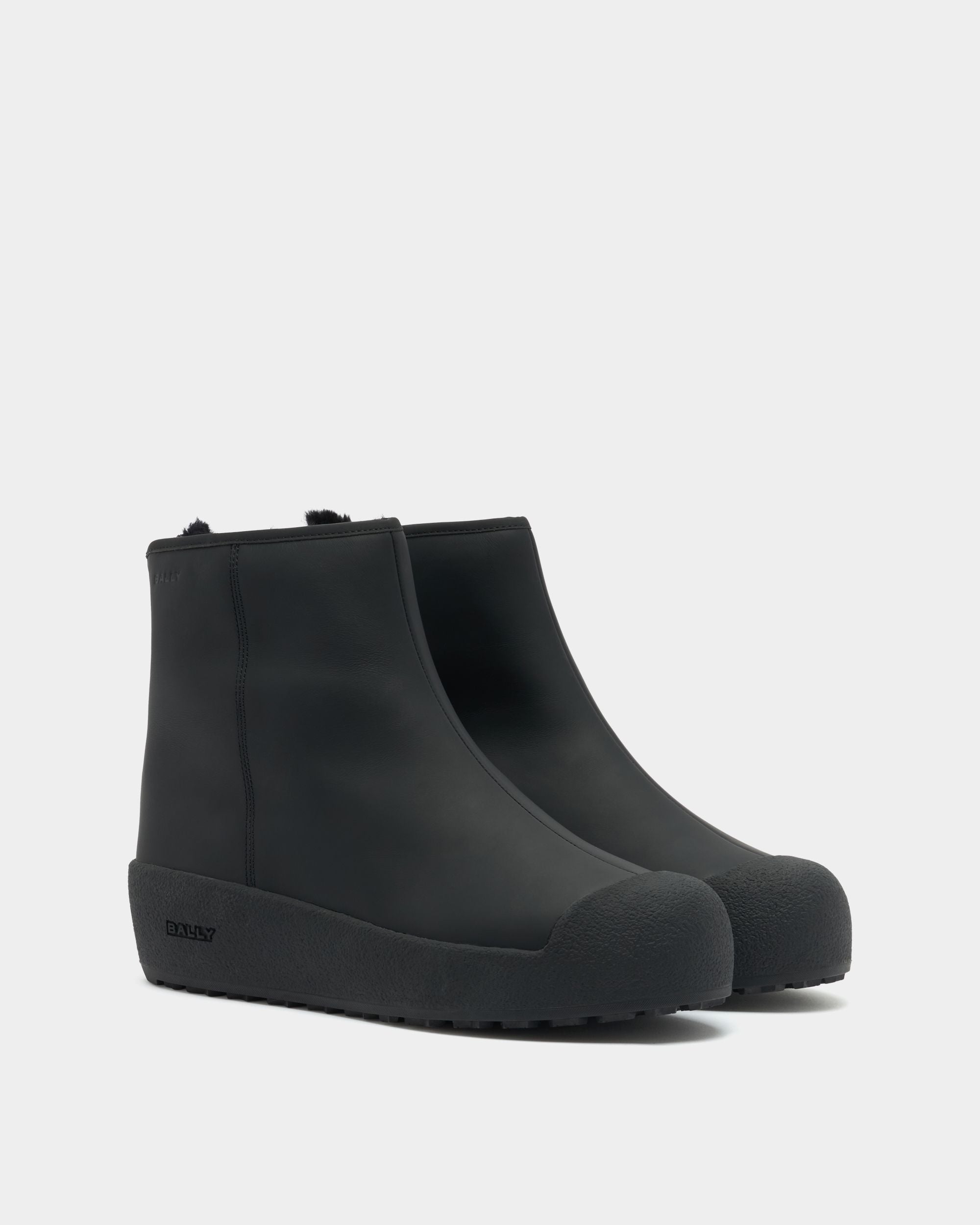 Bally Curling Bootie in Black Leather - Image 2