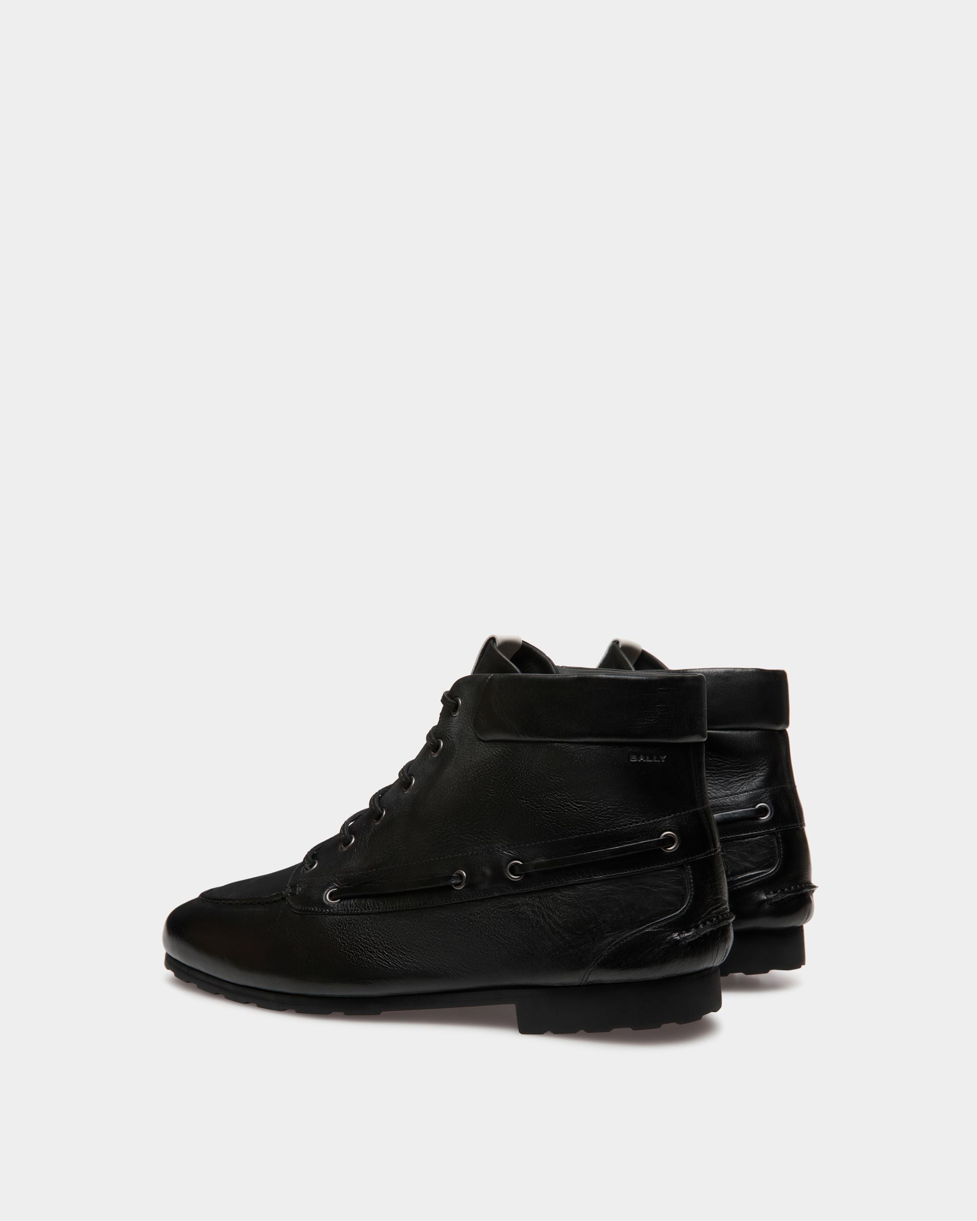 Plume Bootie In Black Leather - Image 4