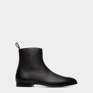 Westminster Boot in Black Grained Leather