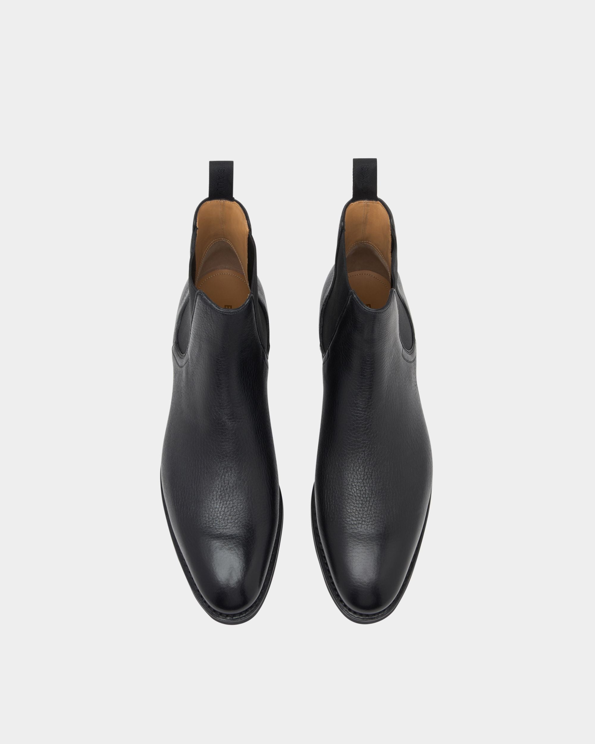 Scribe Un Bootie in Black Grained Leather - Image 5