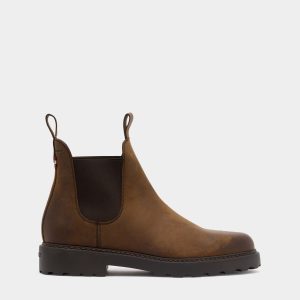 Gusto Bootie in Brown Leather