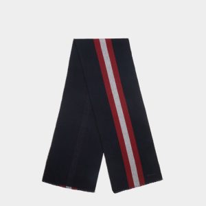 Scarf in Navy Blue Wool