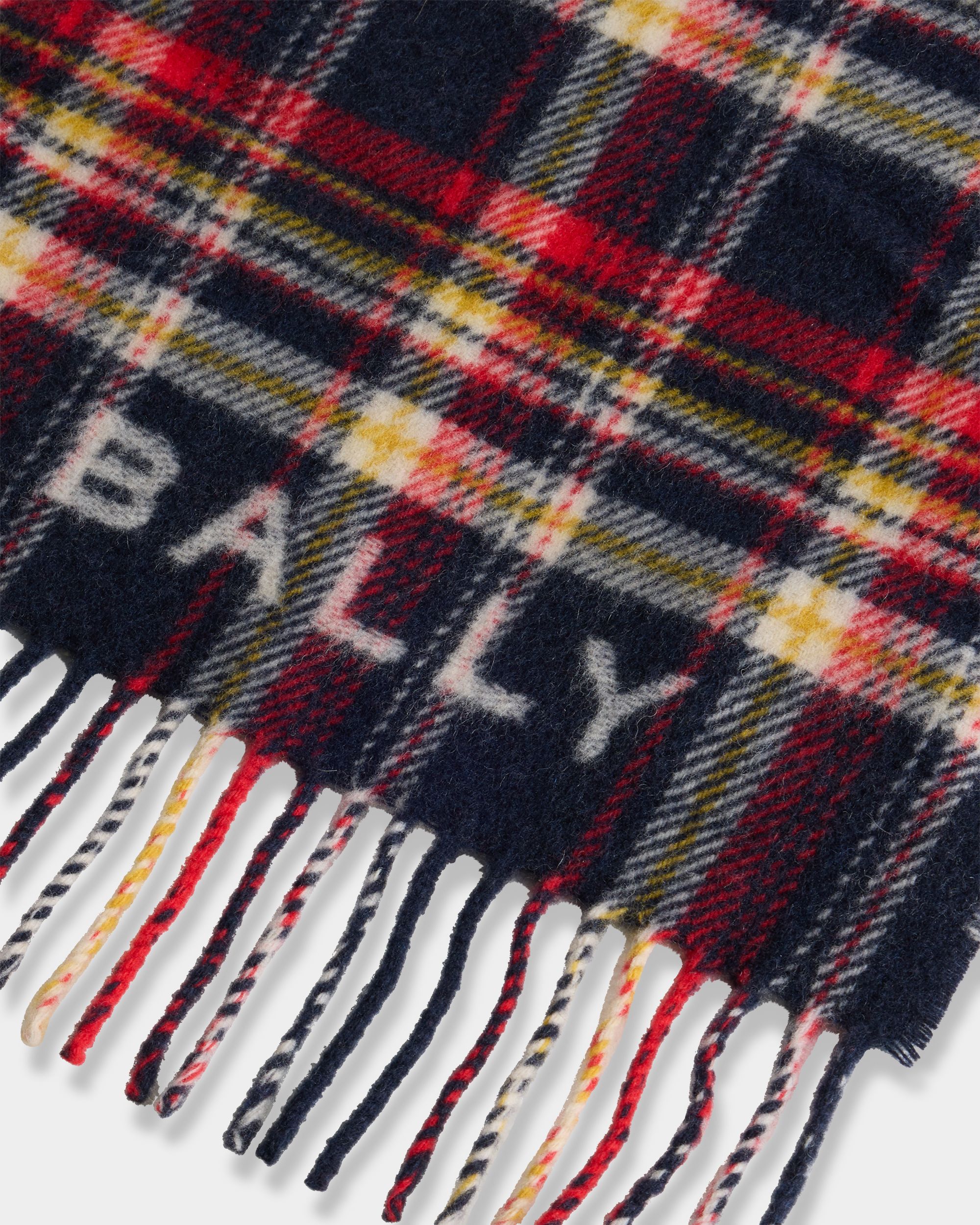 Scarf with a Tartan Motif in Multicolor Wool - Image 3