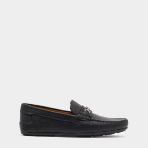 Clay Driver in Black Grained Leather