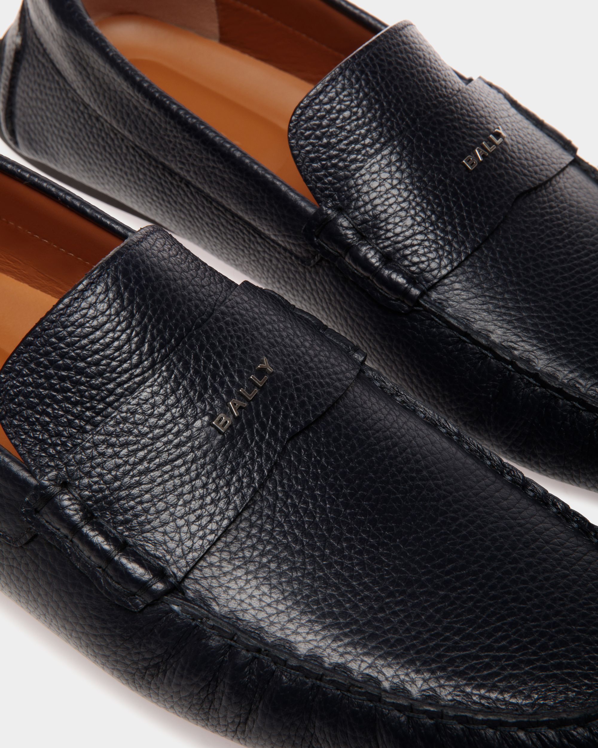 Pilot Driver in Navy Blue Leather - Image 7