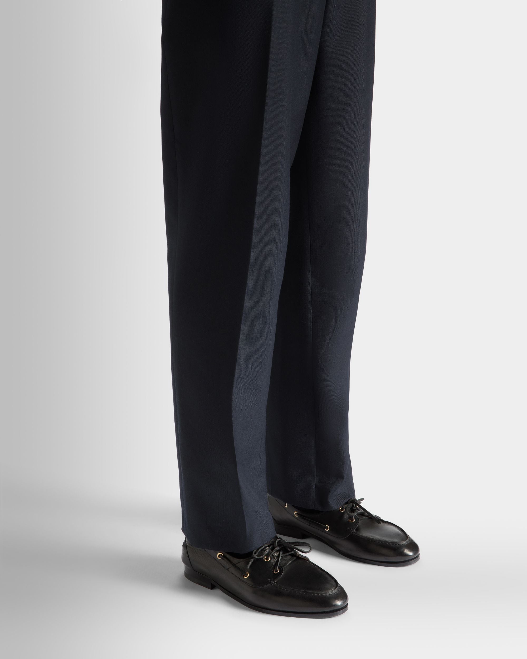 Plume Moccasin in Black Leather - Image 2