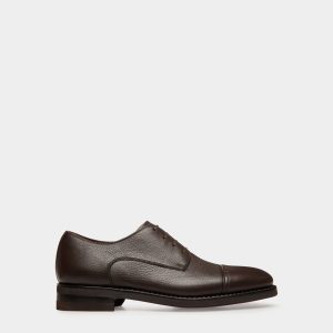 Scribe Un Derby In Ebano Deer Leather